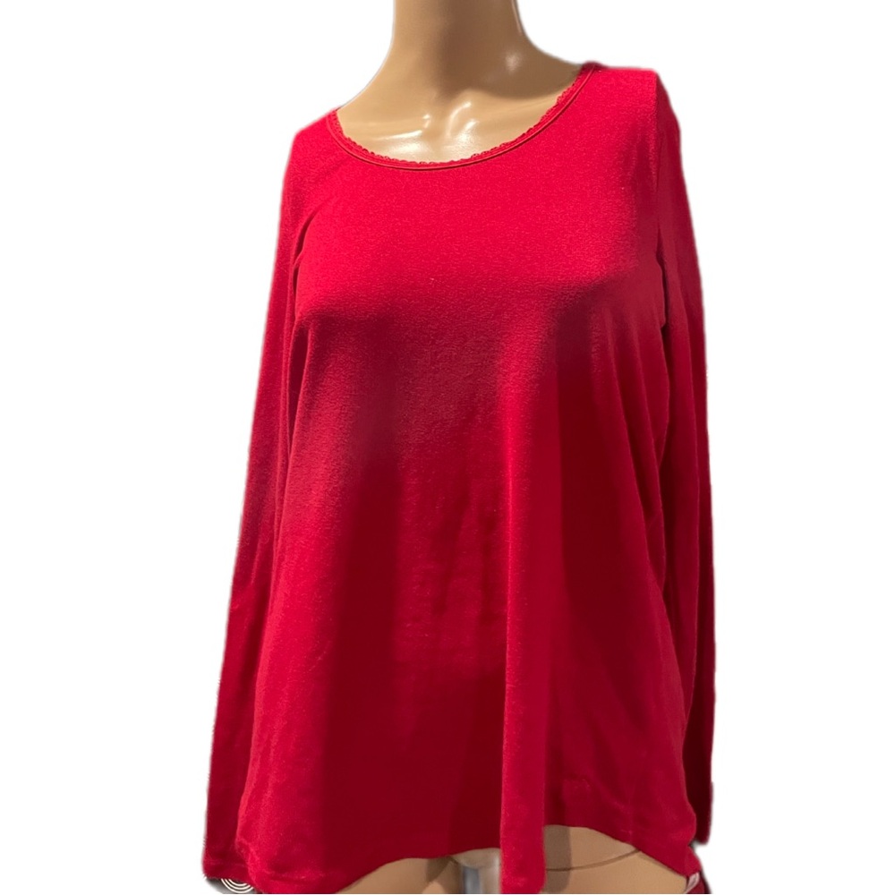 Jessica Simpson Vibrant Red Long Sleeve Top